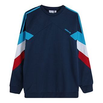 цена Толстовка adidas originals Athleisure Casual Sports Colorblock Round Neck Blue, синий