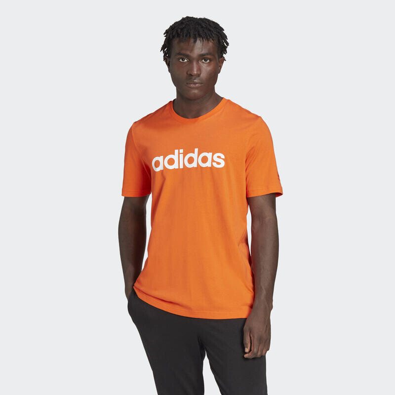 

Футболка Essentials с вышитым линейным логотипом ADIDAS, цвет blanco
