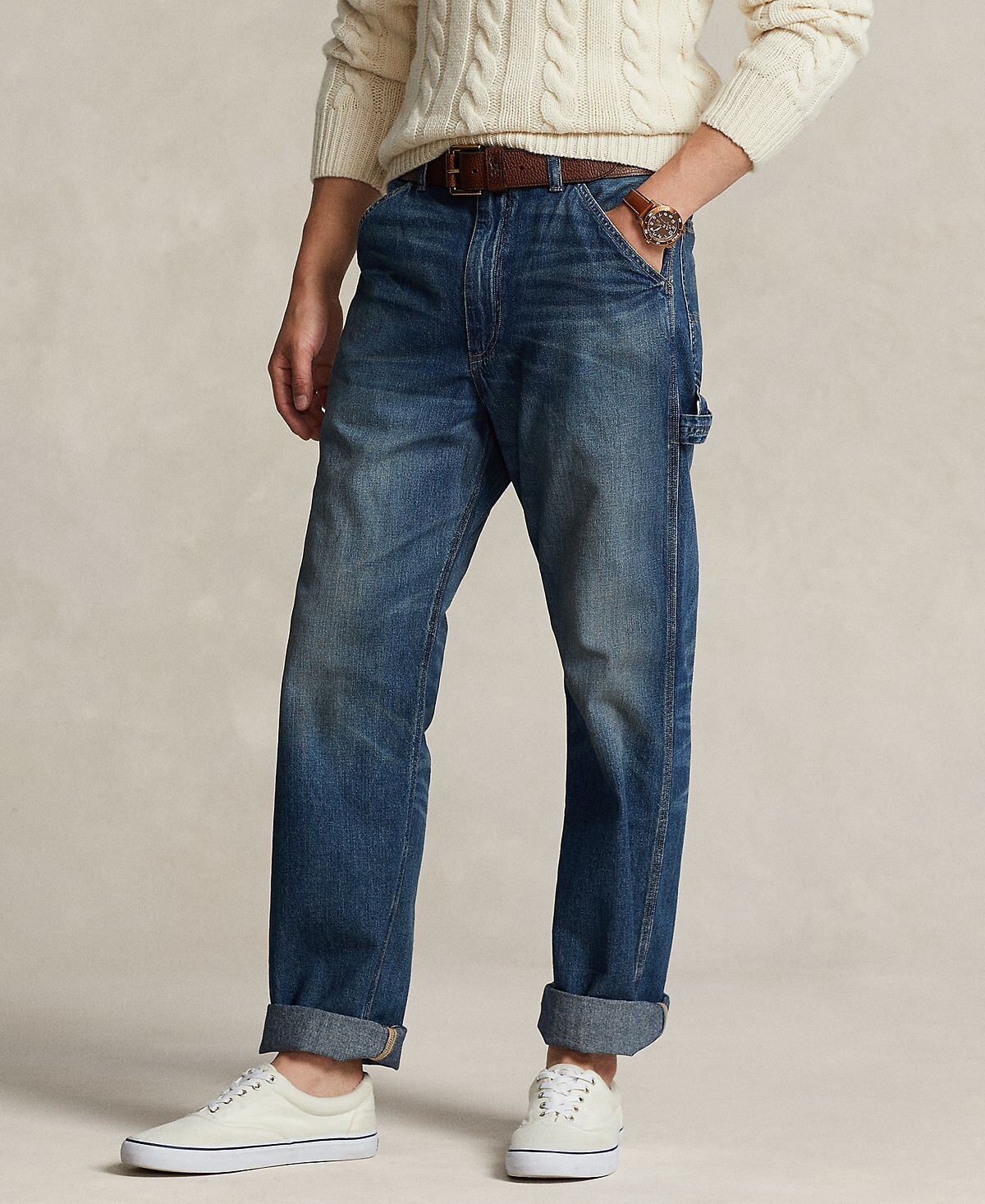 

Мужские хлопковые джинсы Carpenter прямого кроя Polo Ralph Lauren