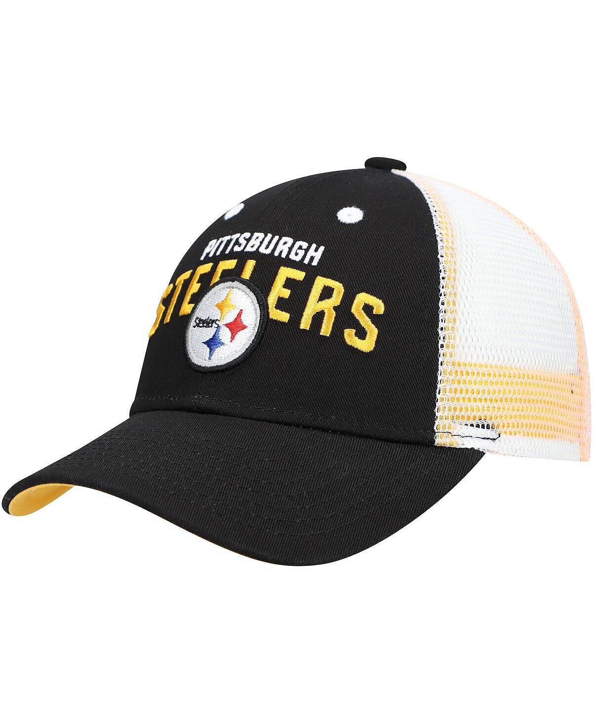 

Черно-белая кепка Pittsburgh Steelers Core с сетчатой ​​застежкой на спине для мальчиков и девочек дошкольного возраста Snapback Outerstuff