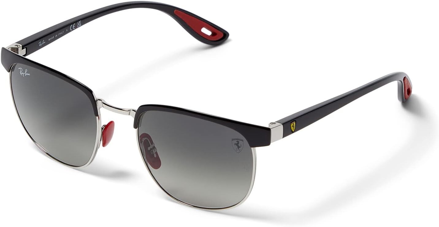 

Солнцезащитные очки 53 mm 0RB3698M Ray-Ban, цвет Black on Silver/Grey Gradient