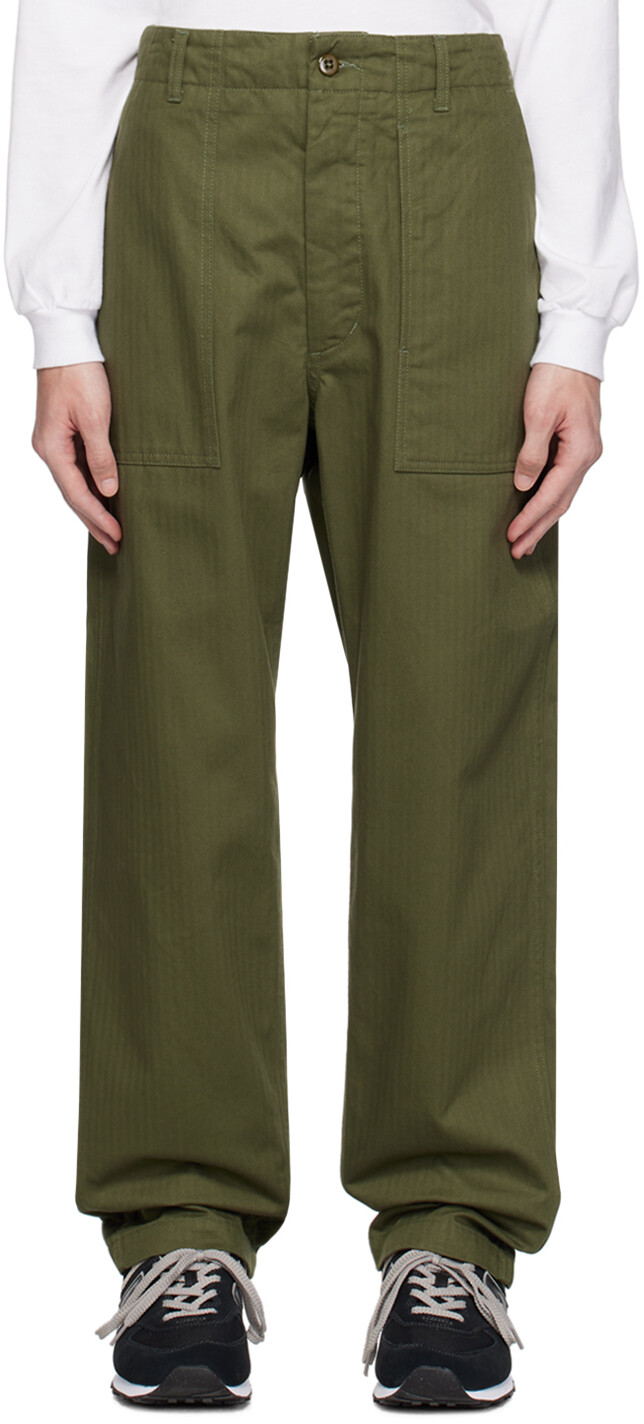 

Зеленые брюки на кулиске Engineered Garments, Зеленый