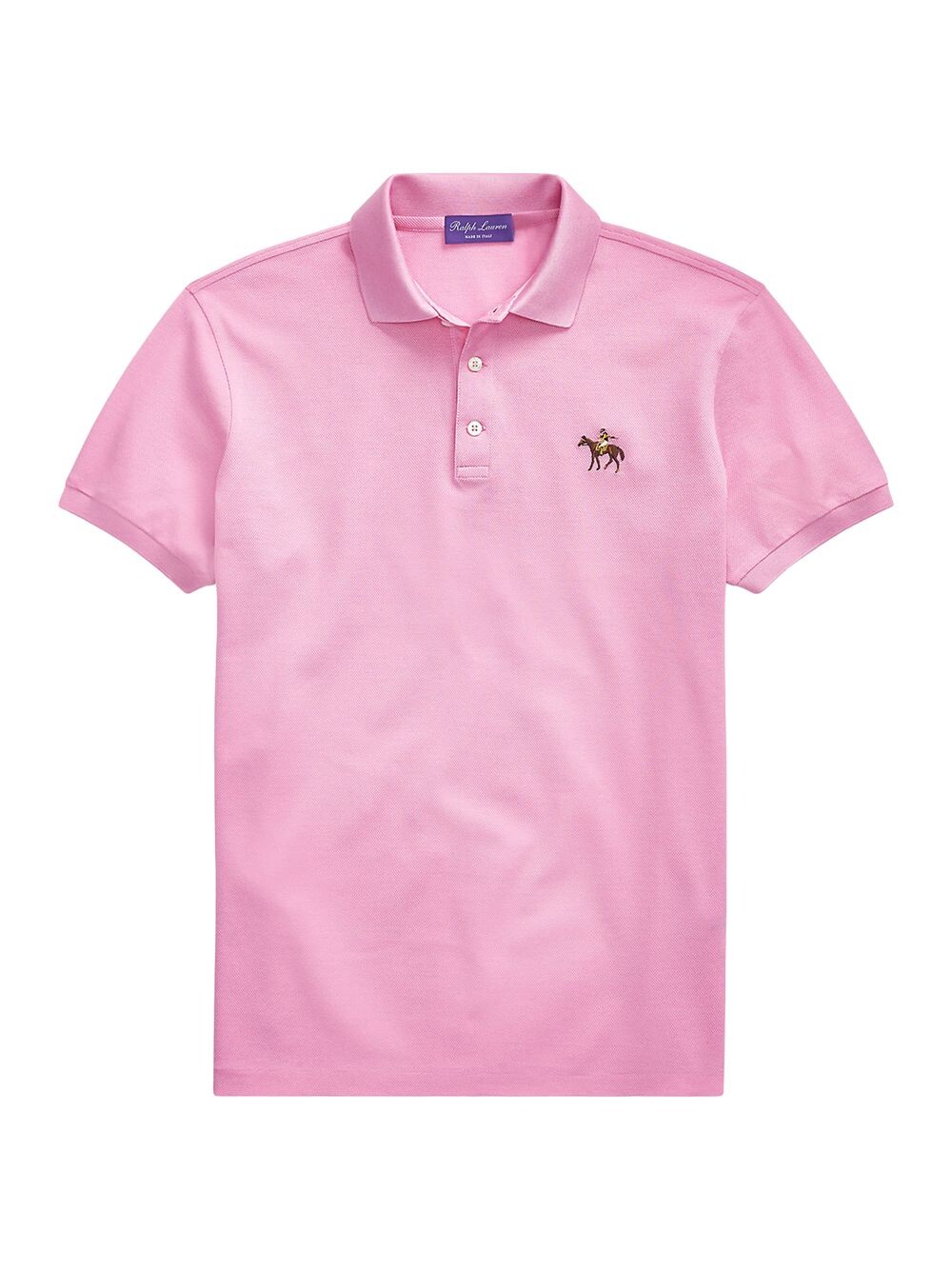 

Поло из хлопкового пике со стоячей лошадью Ralph Lauren Purple Label, розовый