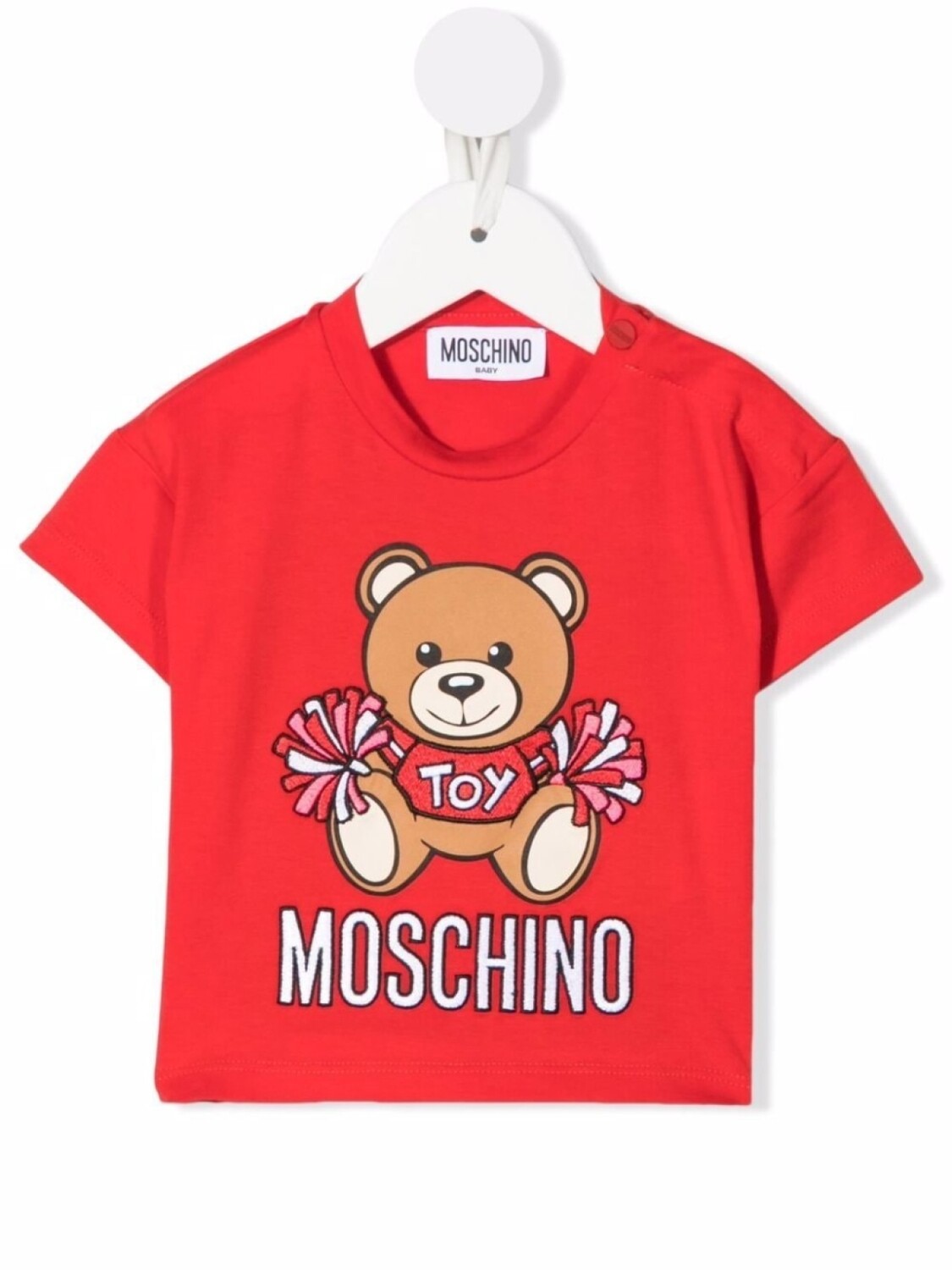 

Футболка с принтом Moschino Kids, красный