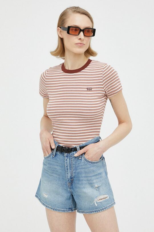 

Хлопковая футболка Levi's, розовый