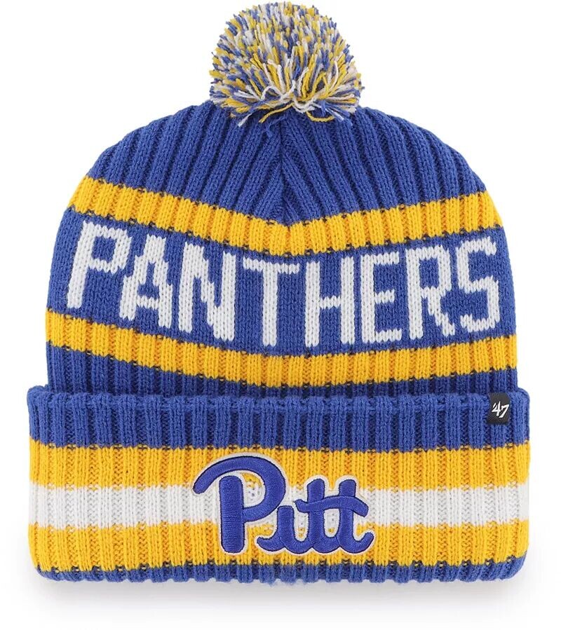 

Синяя мужская вязаная шапка '47 Pitt Panthers Bering
