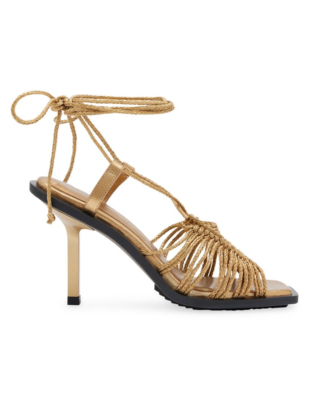 

Сандалии Dina 80MM с металлическими ремешками AllSaints, золотой