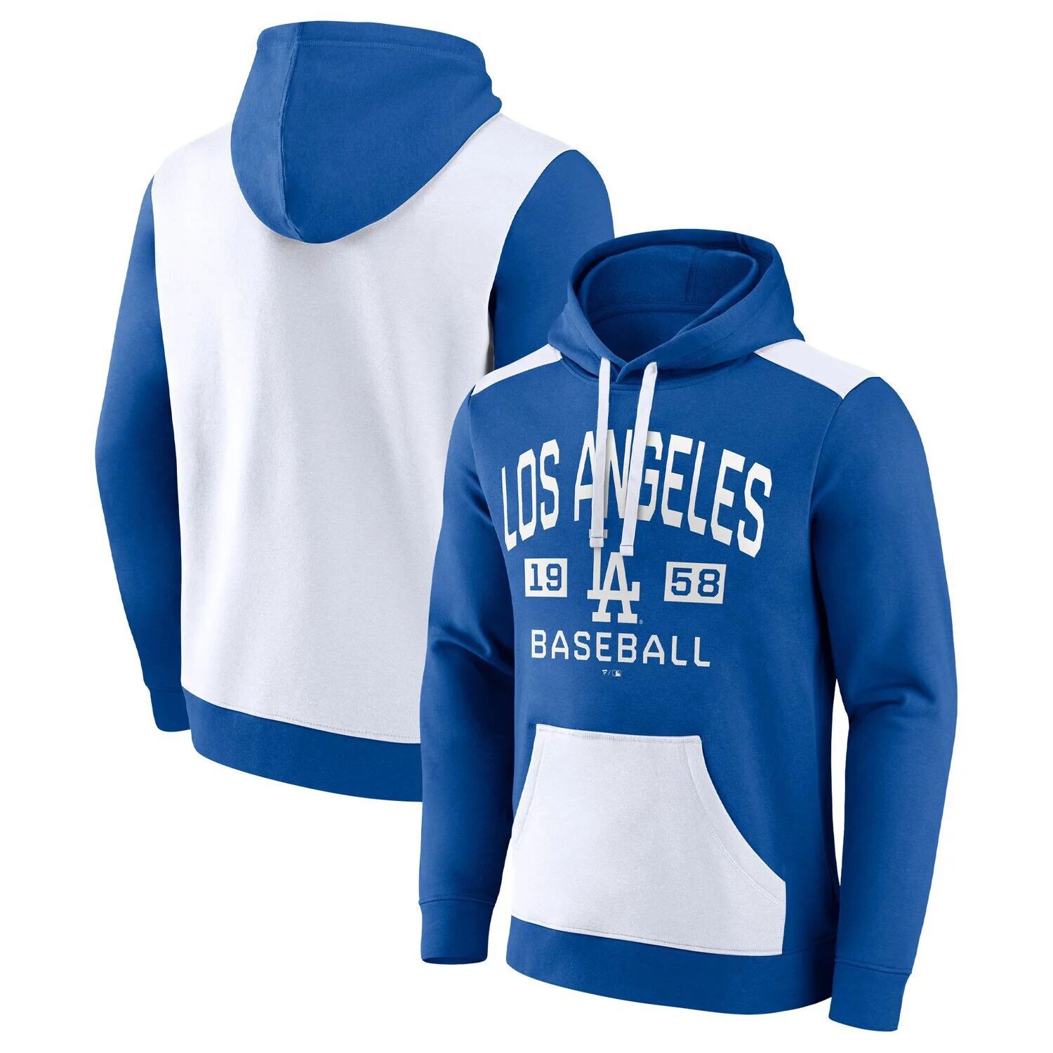 

Мужской пуловер с капюшоном с логотипом Royal/White Los Angeles Dodgers Chip In Team Fanatics