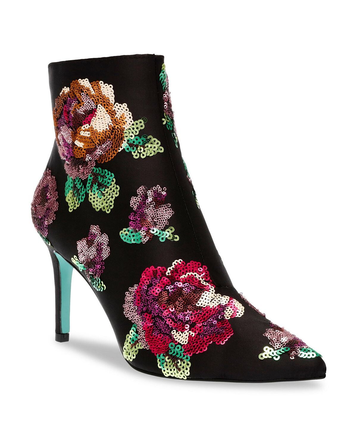 

Женские ботильоны с цветочным принтом и пайетками Betsey Johnson, черный