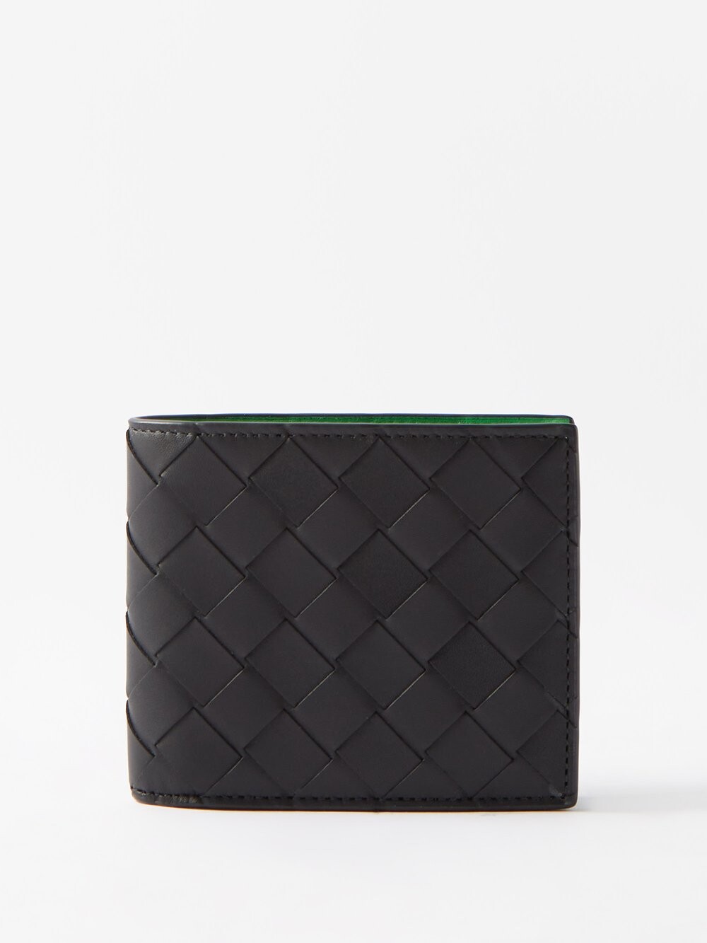 

Складной кошелек из кожи intrecciato Bottega Veneta, черный