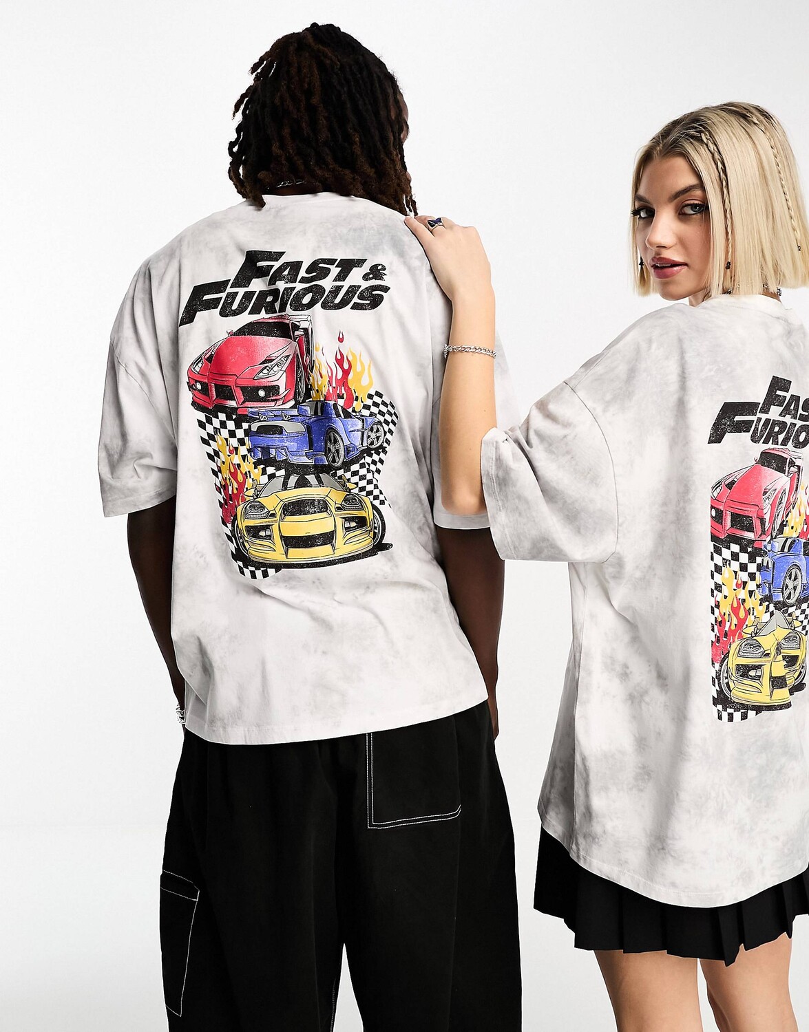 

Серая оверсайз-футболка унисекс с принтом Fast and Furious License ASOS DESIGN ASOS DESIGN, Серый