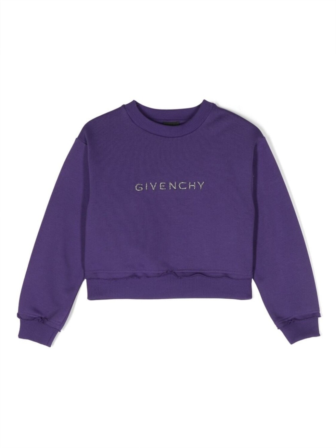 

Givenchy Kids укороченная толстовка с вышитым логотипом, фиолетовый