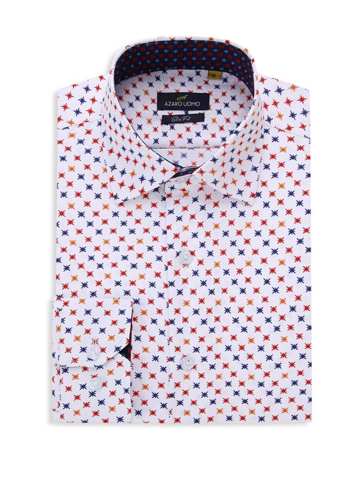 

Рубашка с геометрическим принтом Azaro Uomo, цвет White Multi