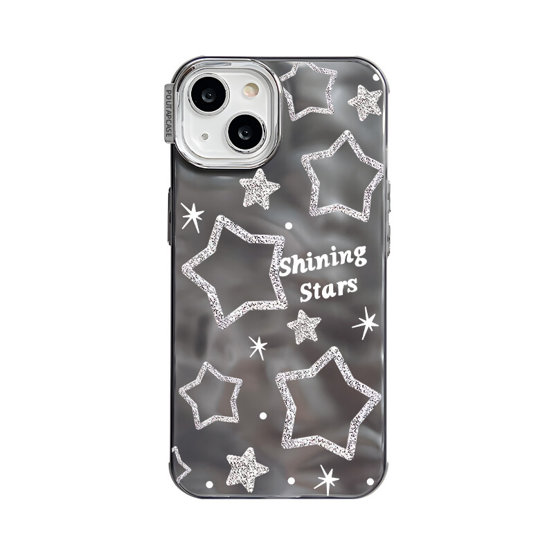 

Чехол для телефона Taowantong Tao Wantong, Wavy mirror - caramel - ruffled silver line star