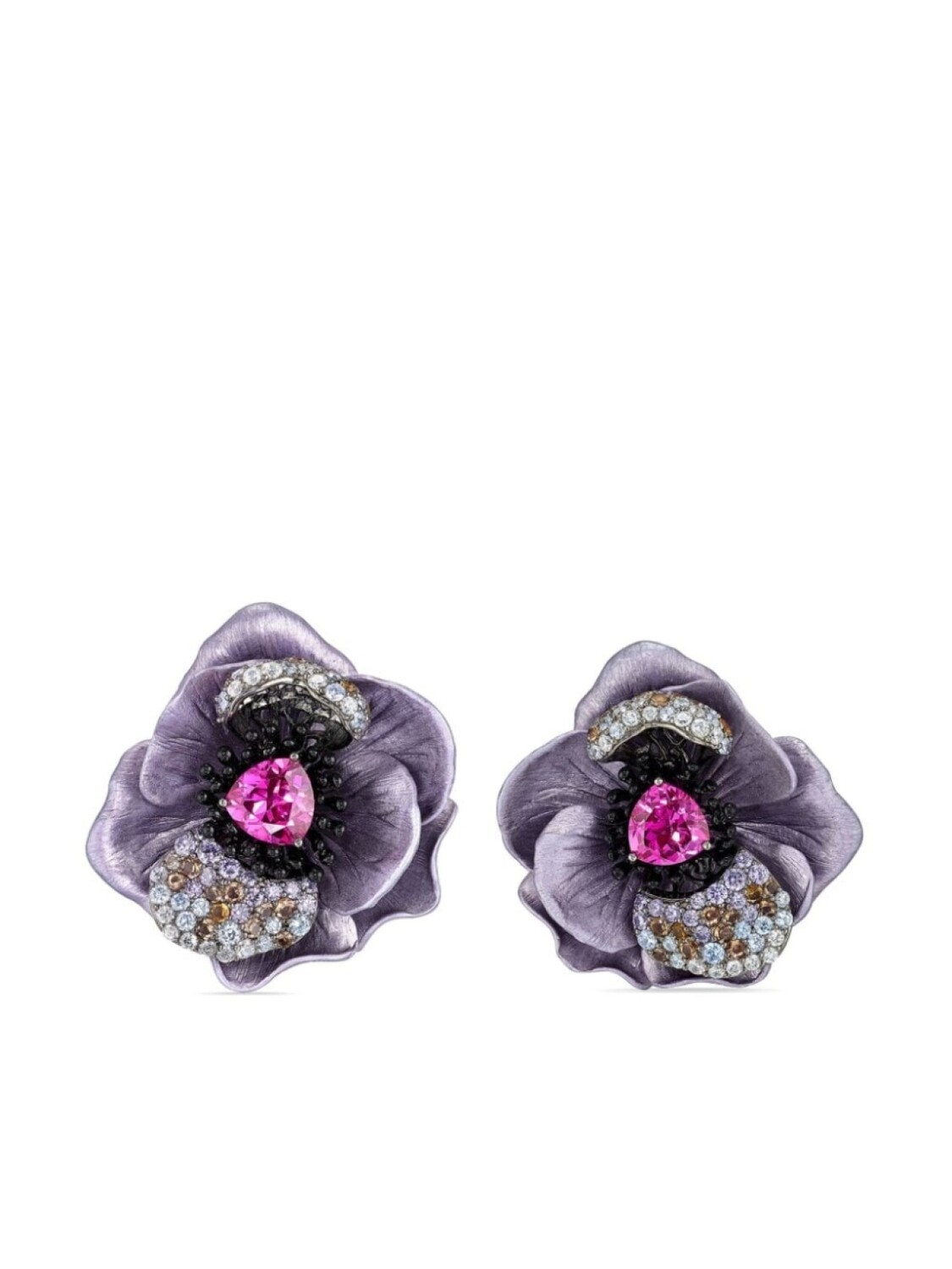 

Серьги Bloom из белого золота с камнями Anabela Chan, фиолетовый