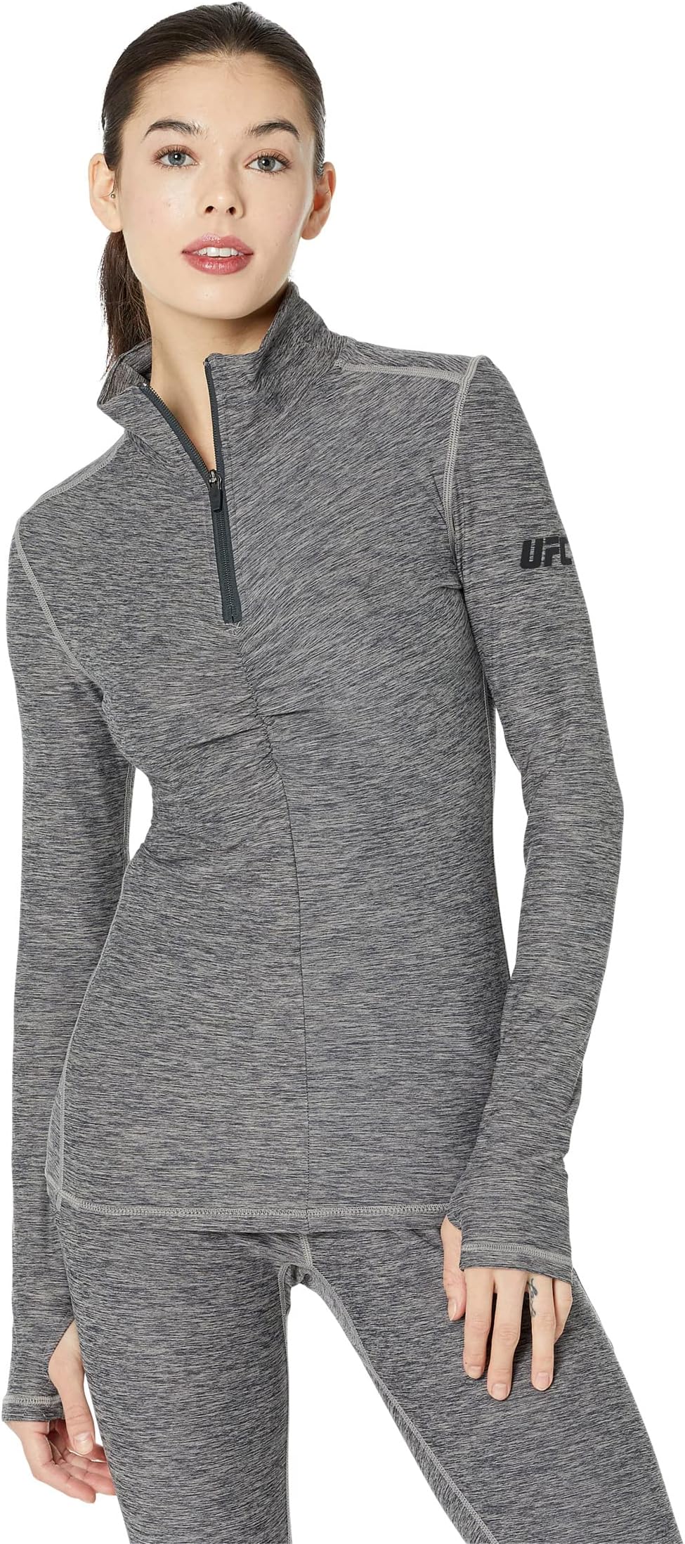 Пуловер на молнии 1/4 с длинными рукавами UFC, цвет Fogged Grey пуловер на молнии 1 4 с длинными рукавами ufc цвет blushing rose