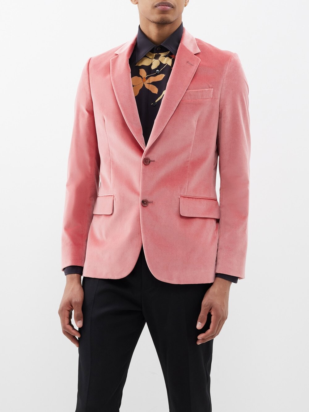 

Пиджак soho из хлопка и бархата Paul Smith, розовый