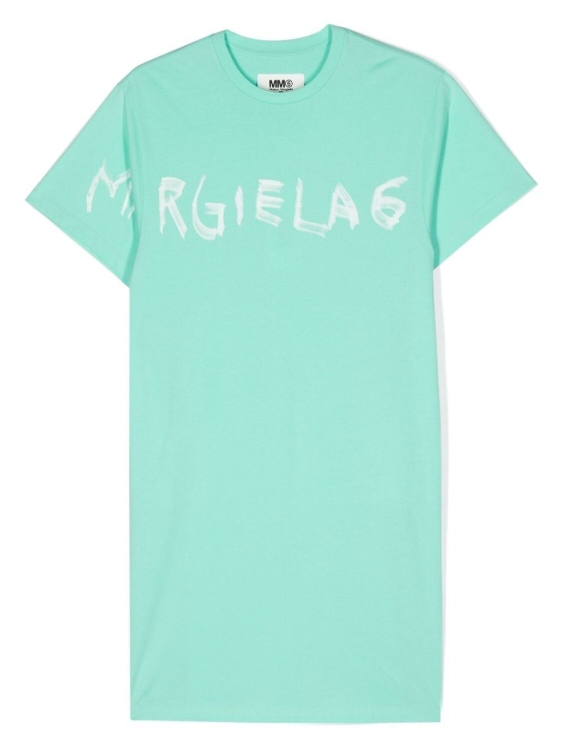 

MM6 Maison Margiela Kids платье-футболка с графичным логотипом, зеленый
