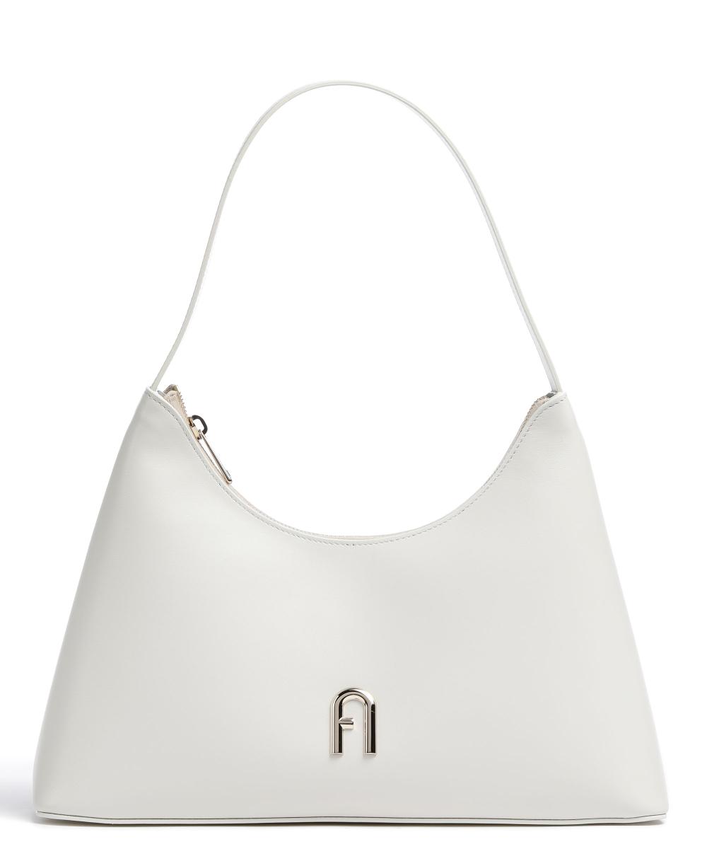 Кожаная сумка-ведро Diamante S Furla, белый наплечная сумка женская furla diamante s коричневый