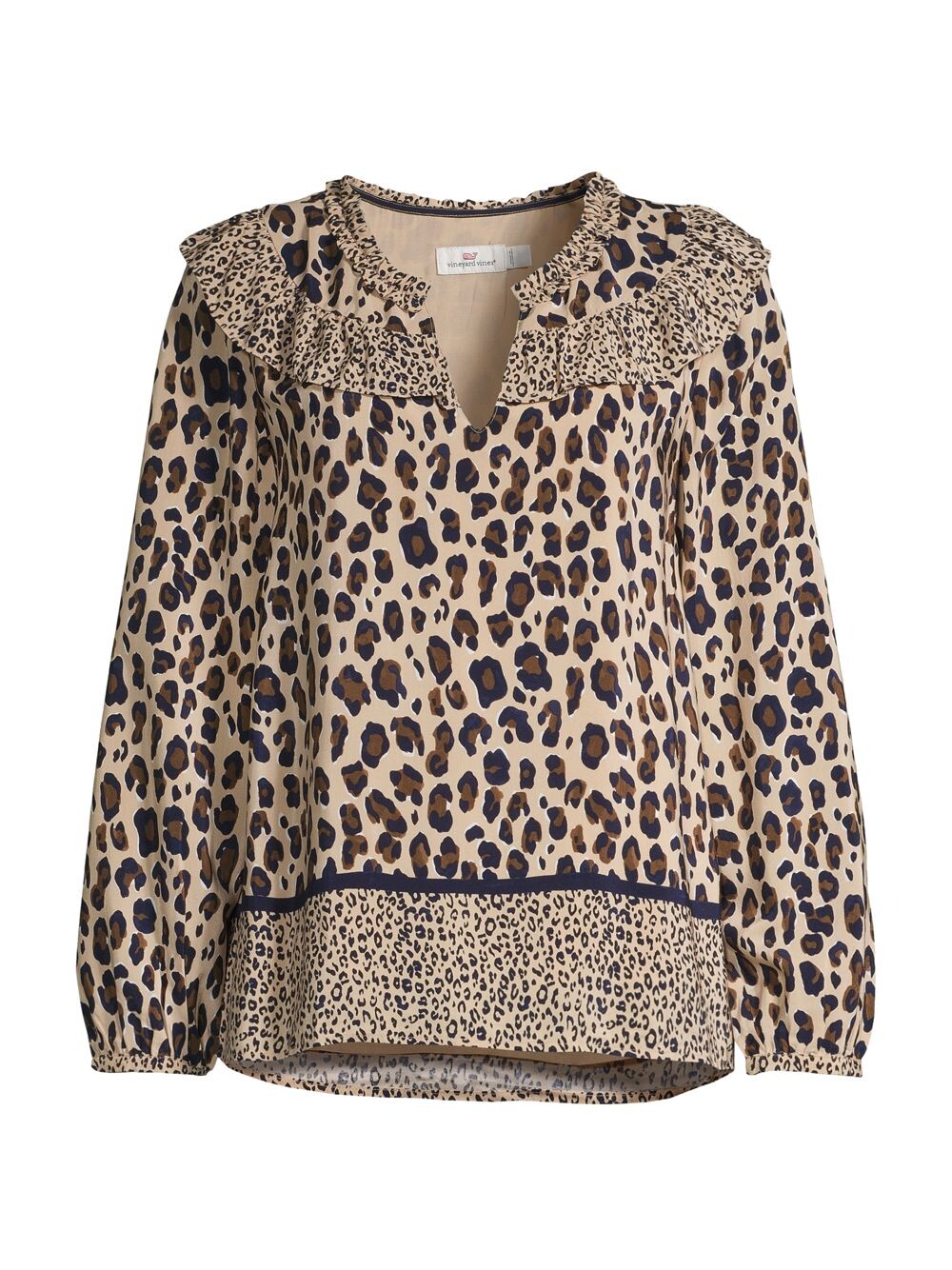 

Топ Borderline Cheetah с оборками Vineyard Vines