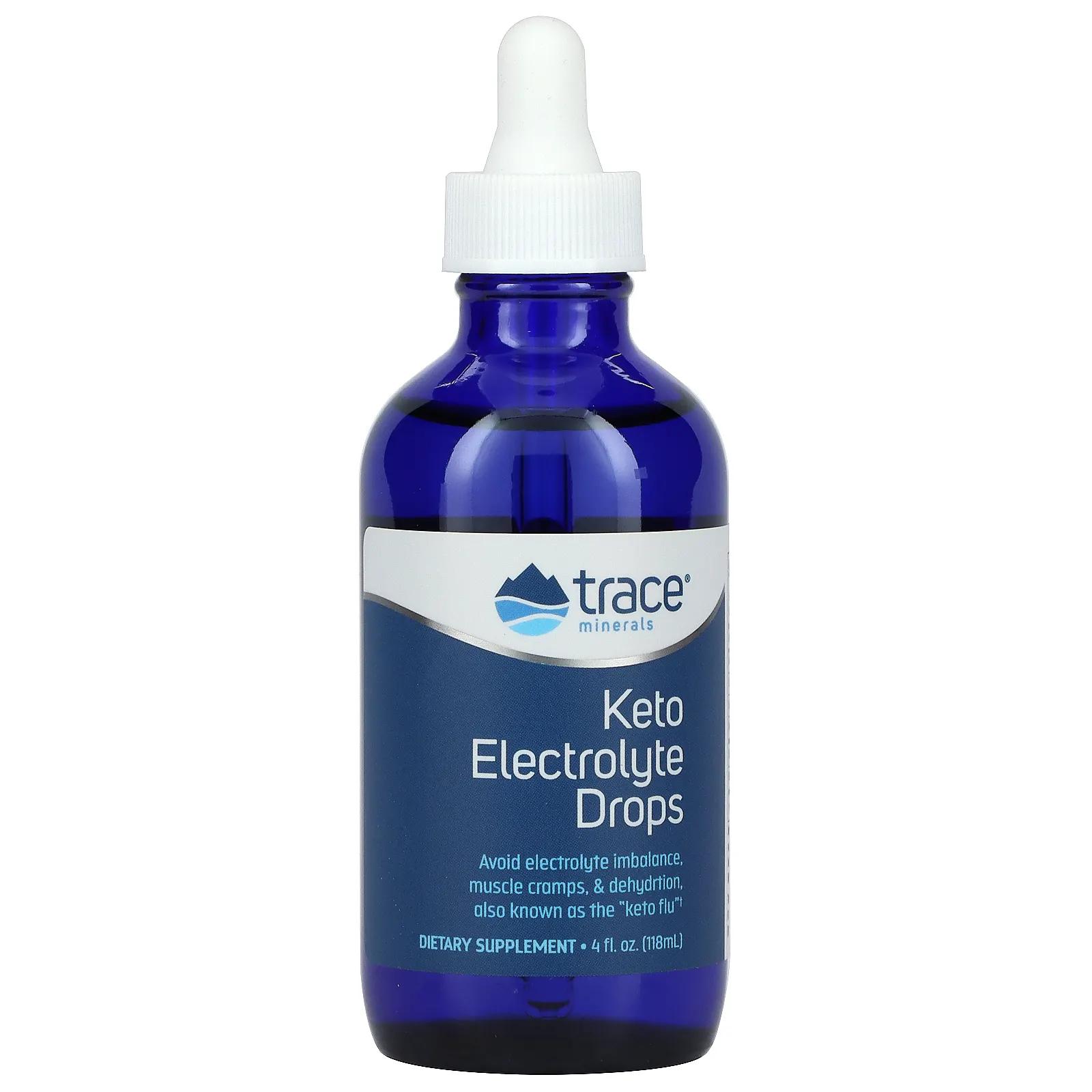 Trace Minerals Research Keto Electrolyte Drops 4 oz (118 ml)