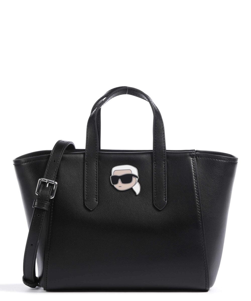 

Сумочка Ikonik 2.0 из мелкозернистой яловой кожи Karl Lagerfeld, черный