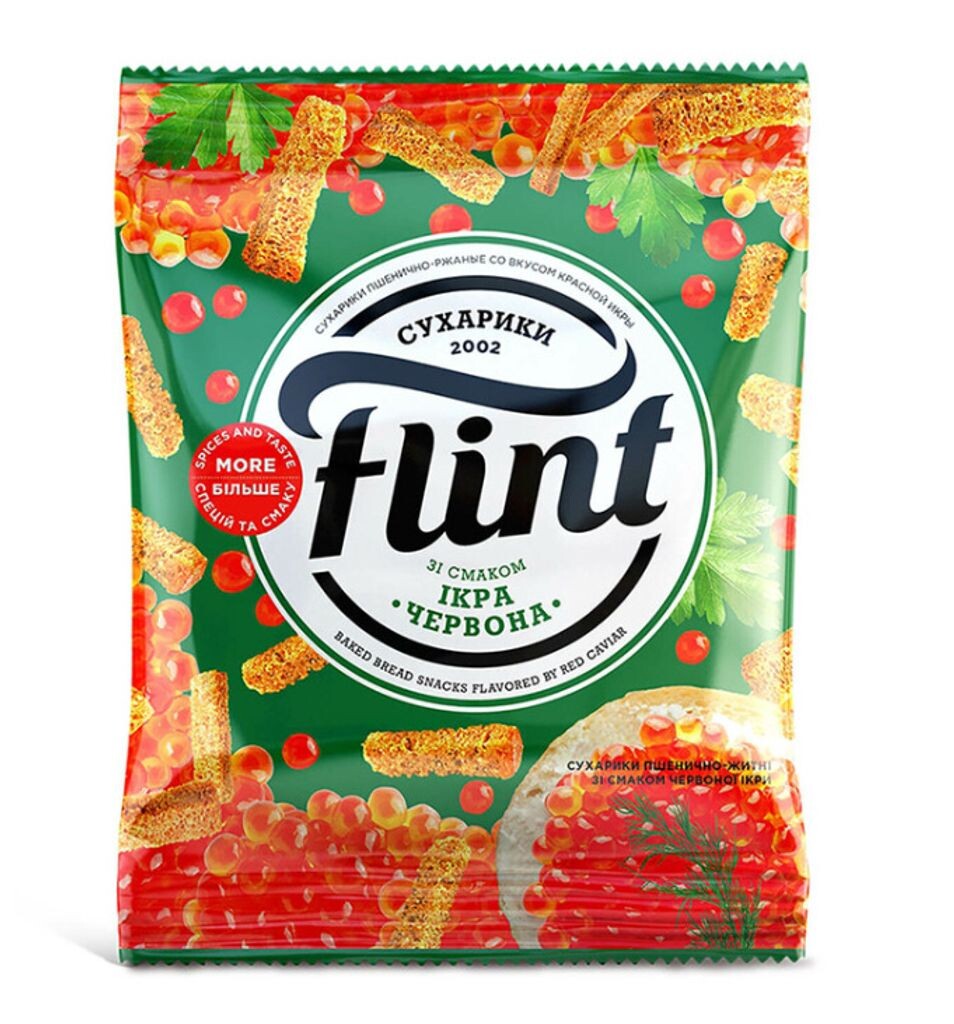 

Сухари ФЛИНТ соленые со вкусом икры 5х70г Flint
