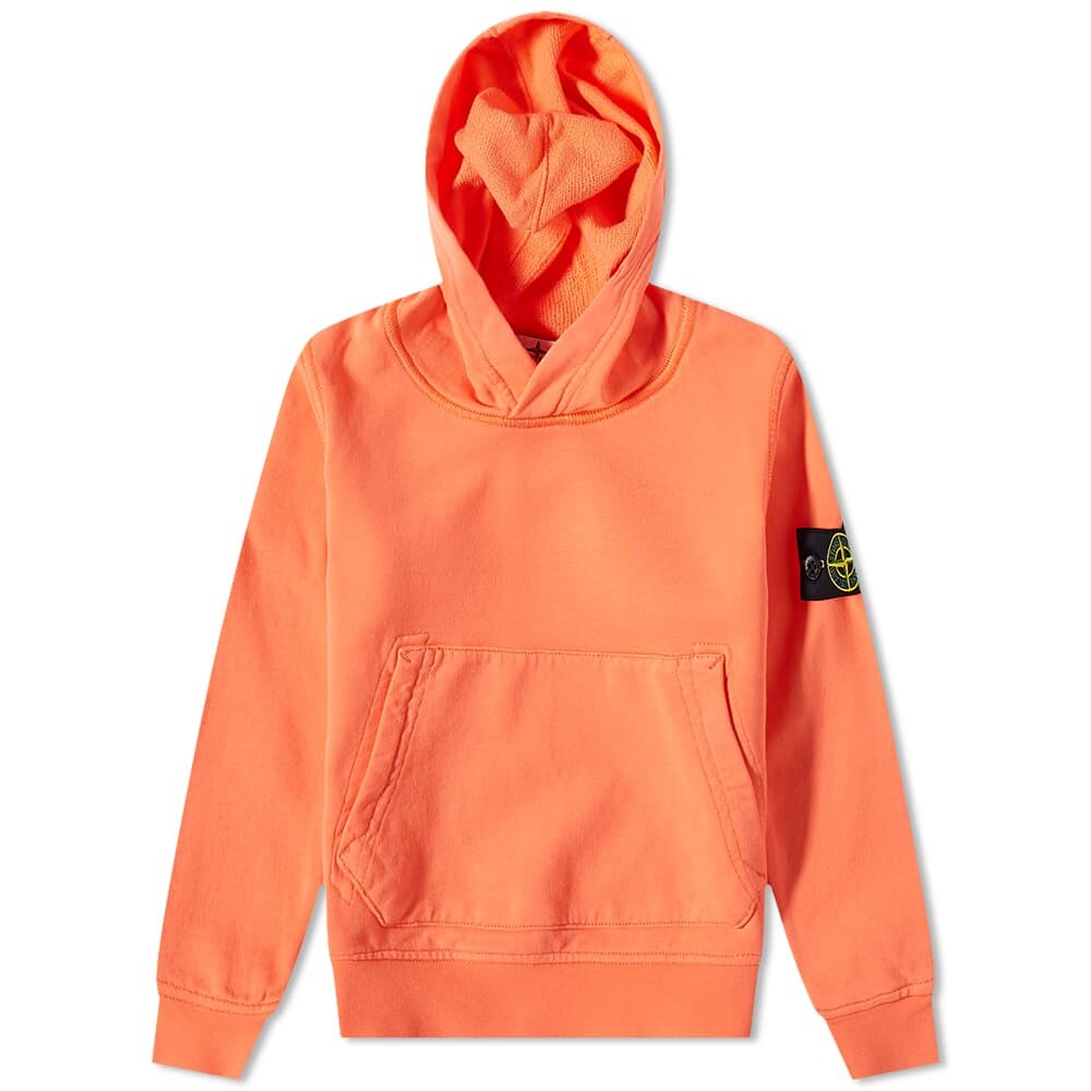 

Детская худи Stone Island Junior Popover, коралловый