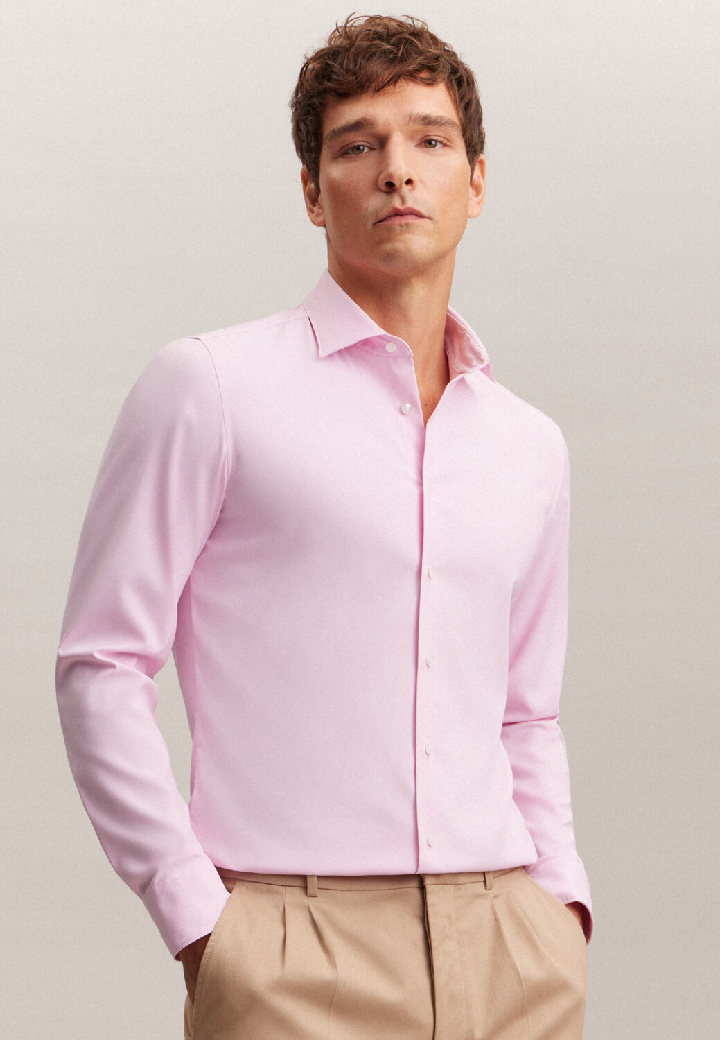 

Рубашка Seidensticker Performance Slim, цвет Rosa/Pink