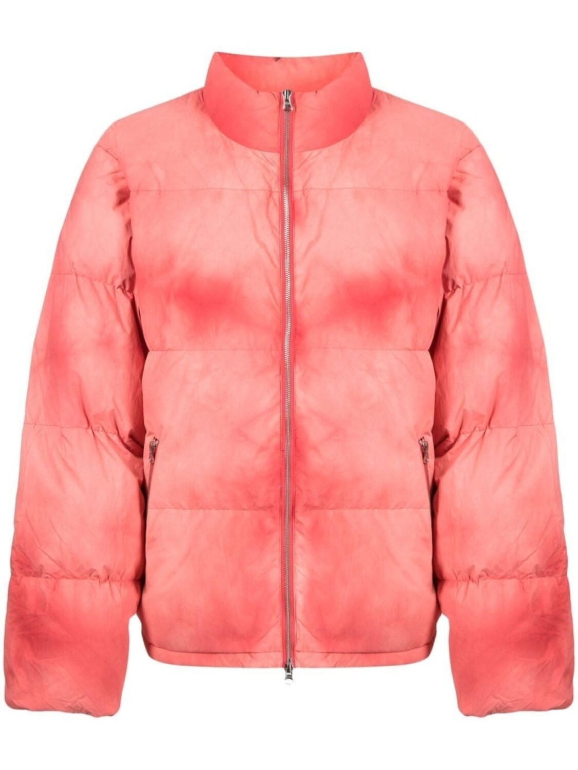 

Stüssy пуховик с эффектом потертости, розовый