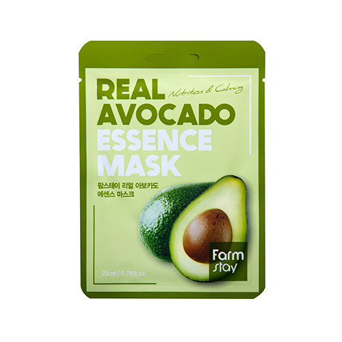 Антивозрастная тканевая маска с экстрактом авокадо 23мл Farmstay Real Avocado Essence Mask цена и фото
