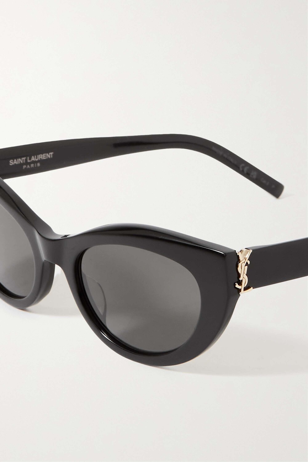 

SAINT LAURENT EYEWEAR солнцезащитные очки YSL из ацетата "кошачий глаз", черный