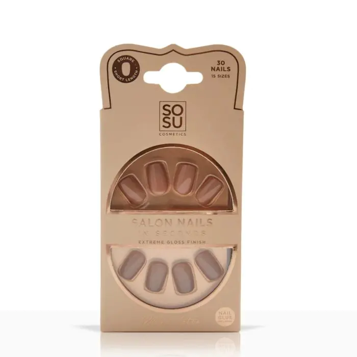 

Накладные ногти salon nails in seconds uñas postizas mocha latte Sosu, цвет mocha latte