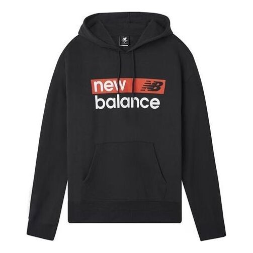 

Толстовка с капюшоном с принтом и длинными рукавами New Balance, черный