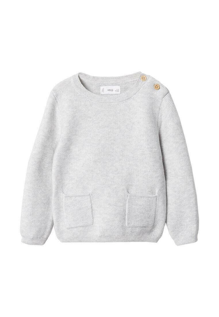 

Джемпер вязаный LINK Mango Kids, цвет light heather grey