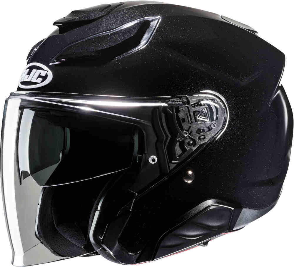 F31 Твердый реактивный шлем HJC, черный металлик f31 люди реактивный шлем hjc белый серебристый