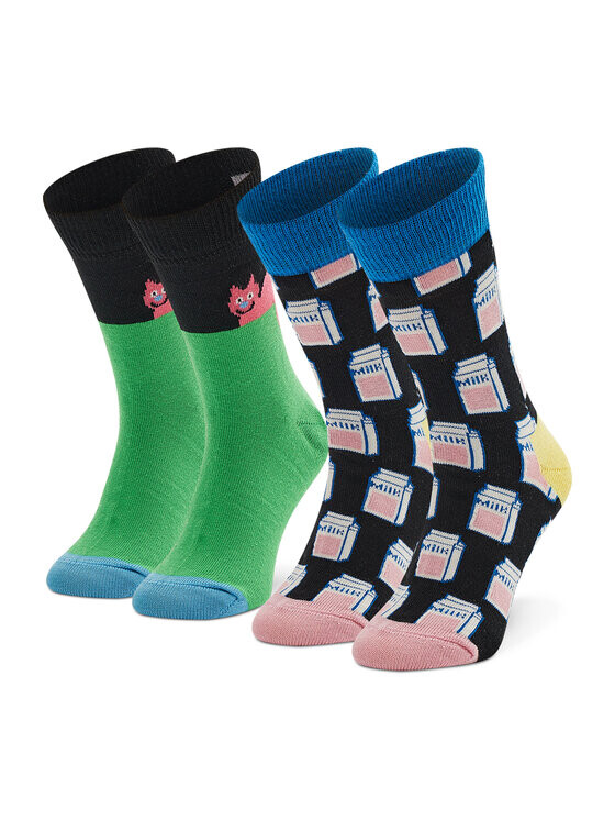 

Комплект из 2-х высоких детских носков Happy Socks, мультиколор