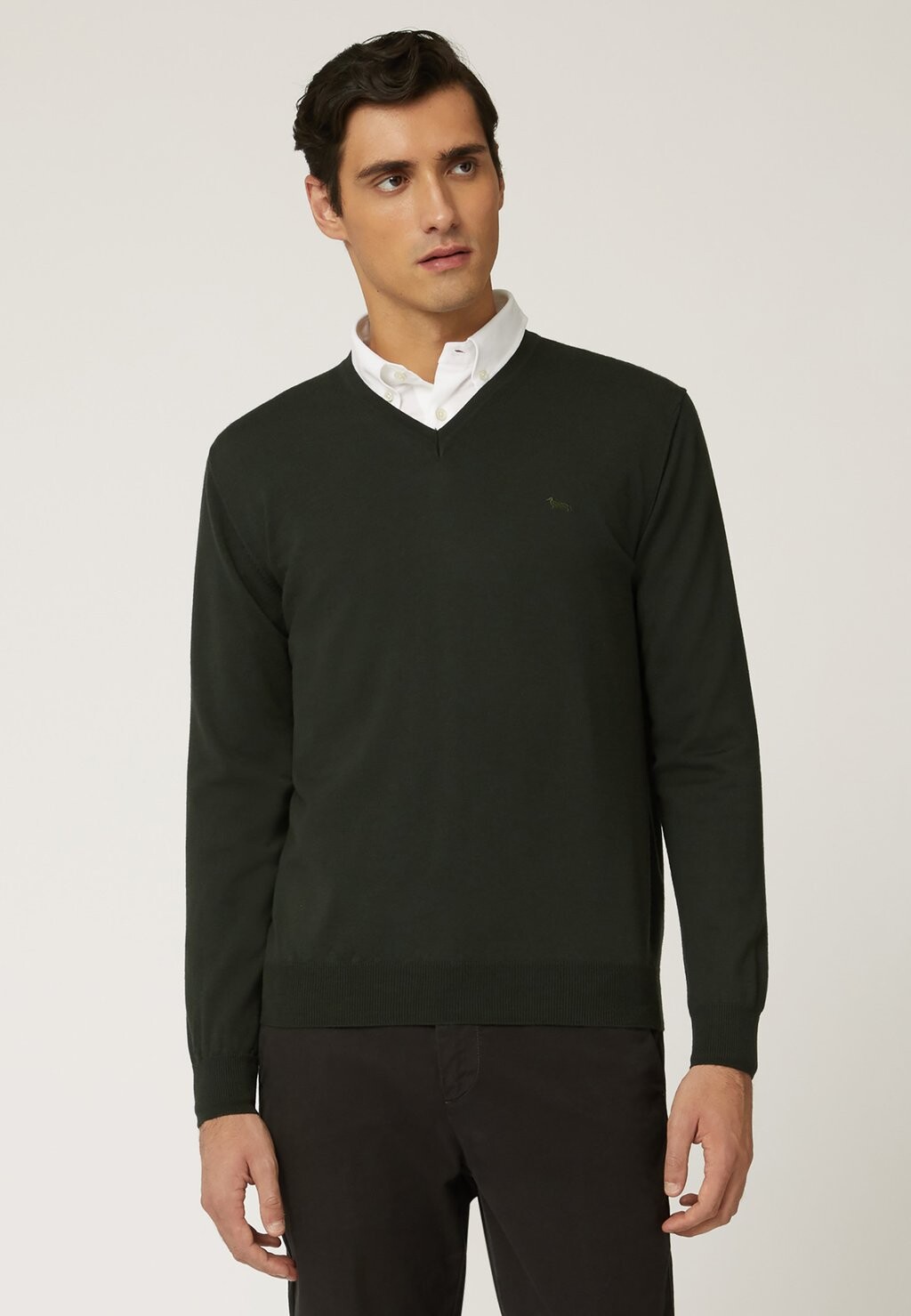 

Толстовка Basic Merino V-Neck Harmont & Blaine, цвет verde bosco