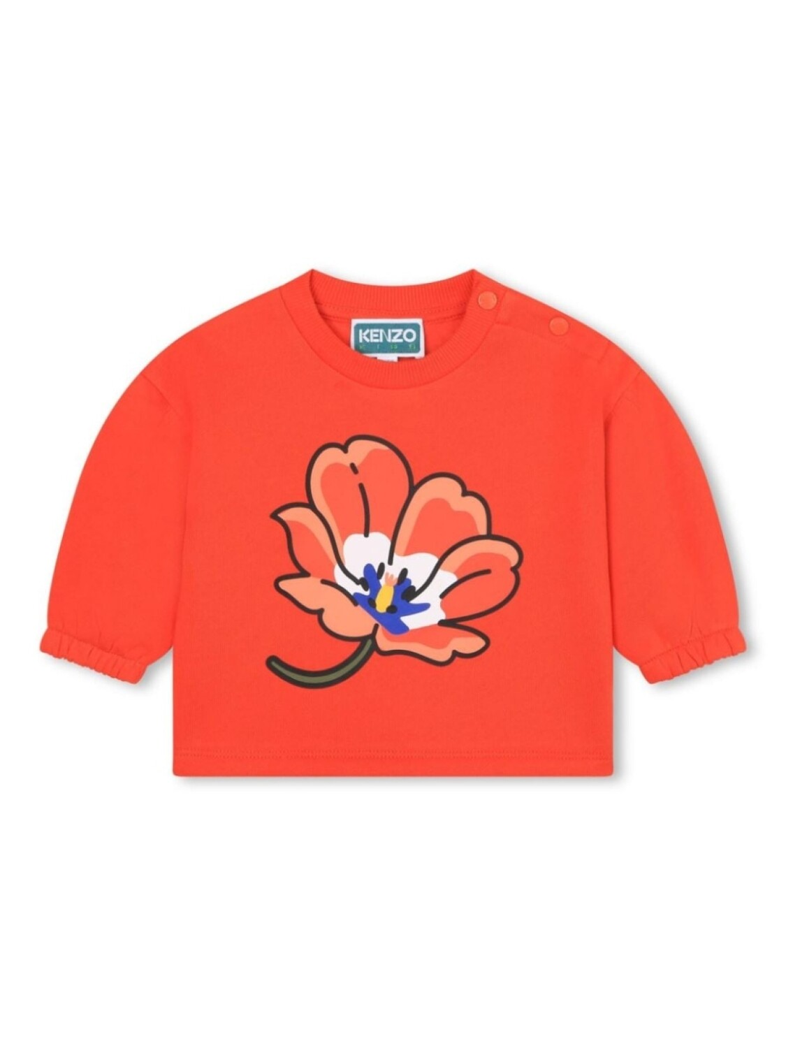 

Kenzo Kids толстовка с цветочным принтом, оранжевый