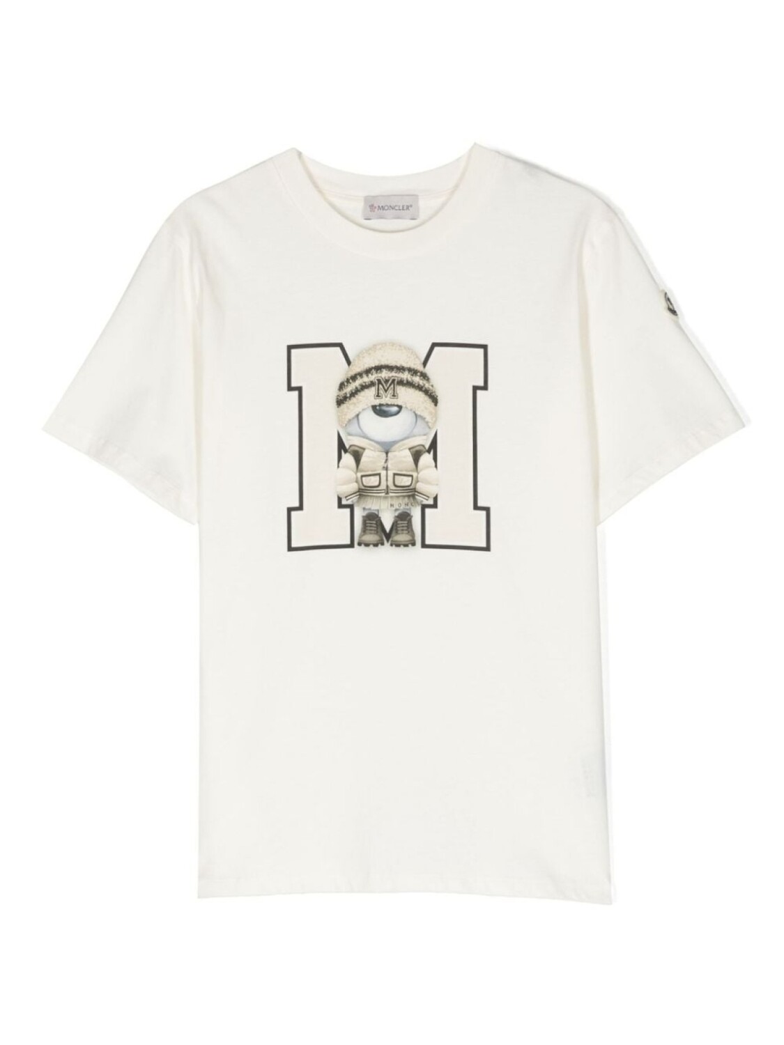 

Футболка с графичным принтом Moncler Enfant, белый