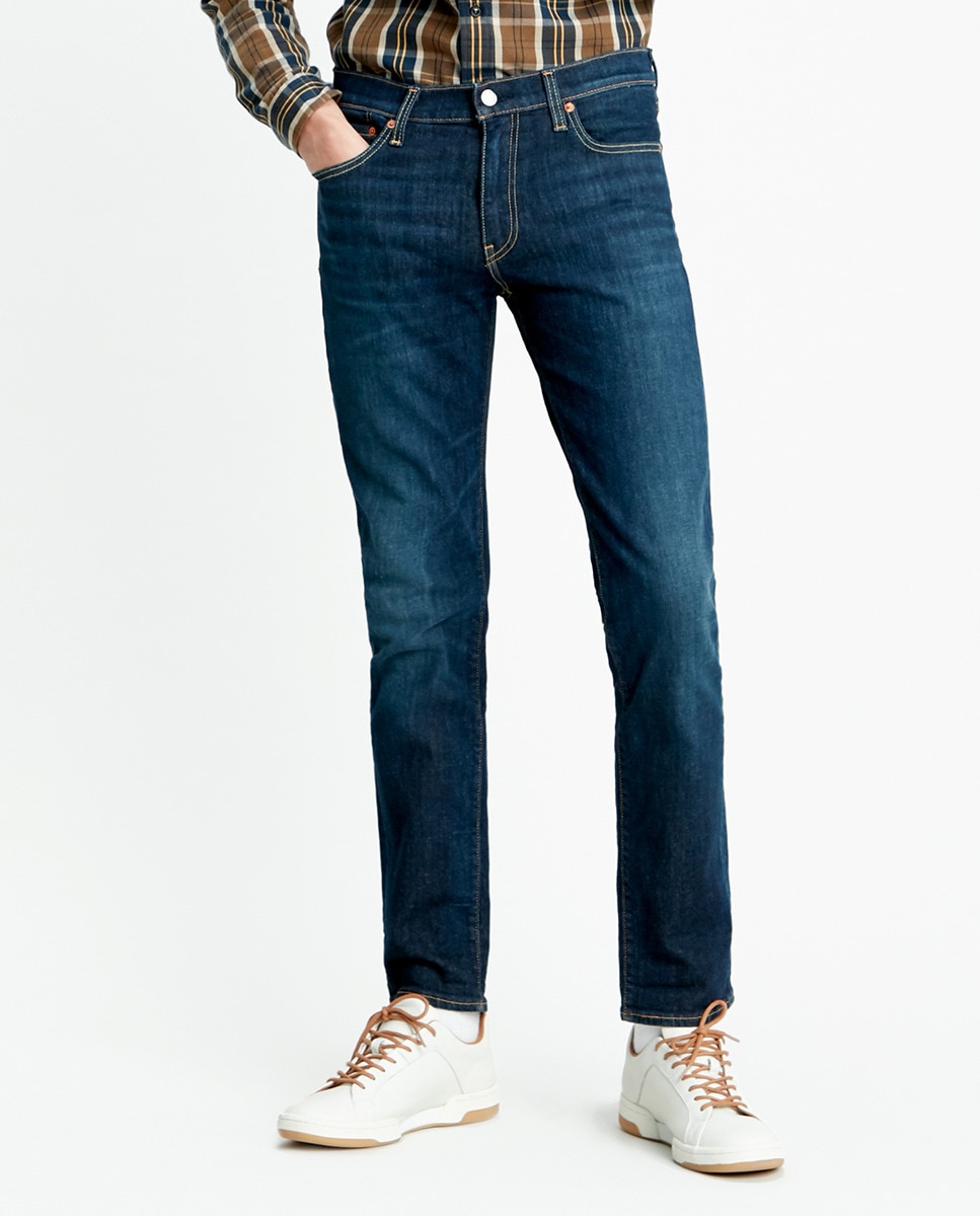 Мужские зауженные синие джинсы 511 Levi's, синий темно синие жесткие джинсы узкого кроя new look
