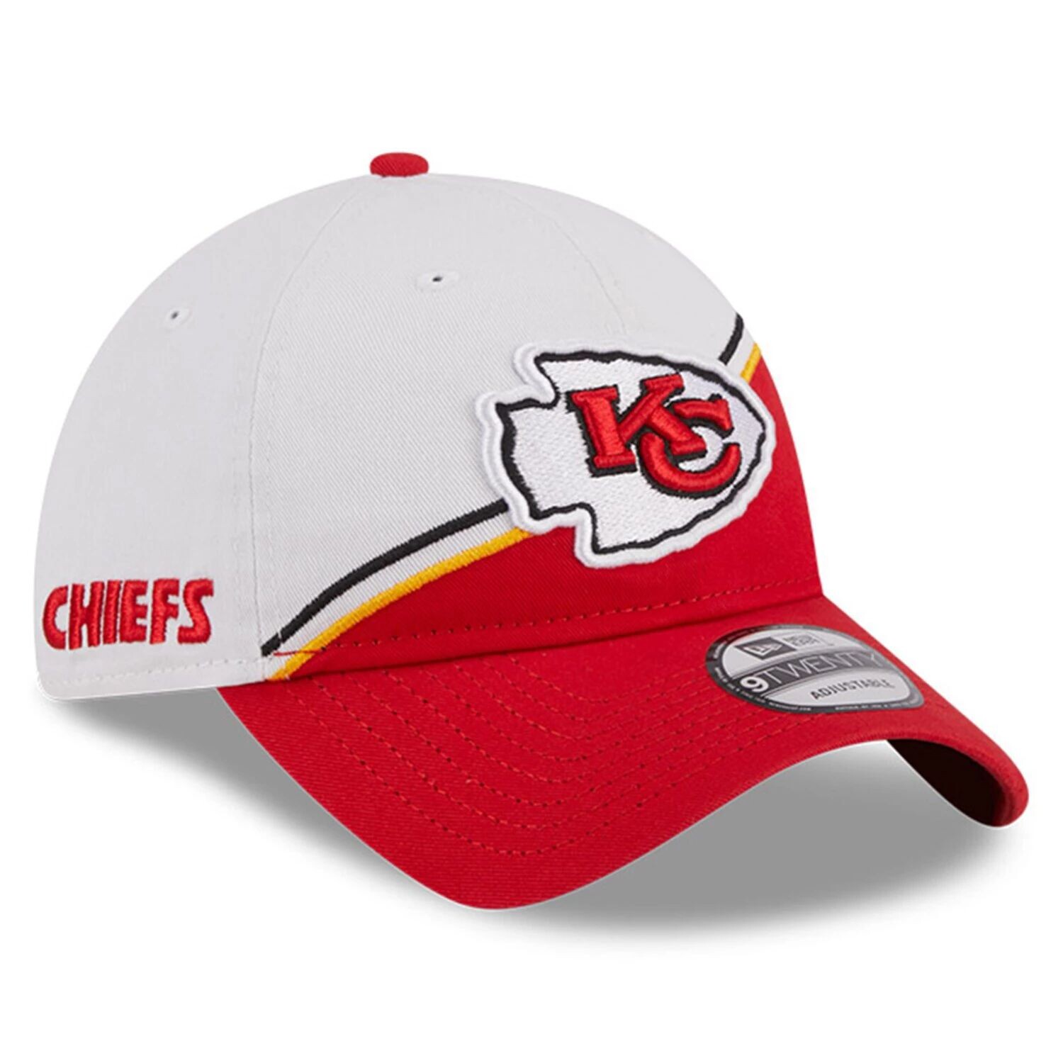 

Мужская регулируемая кепка New Era White/Red Kansas City Chiefs 2023 Sideline 9TWENTY