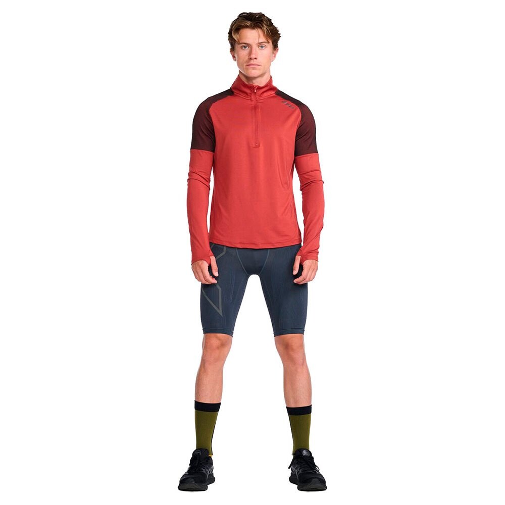 

Футболка 2XU Light Speed Half Zip, красный