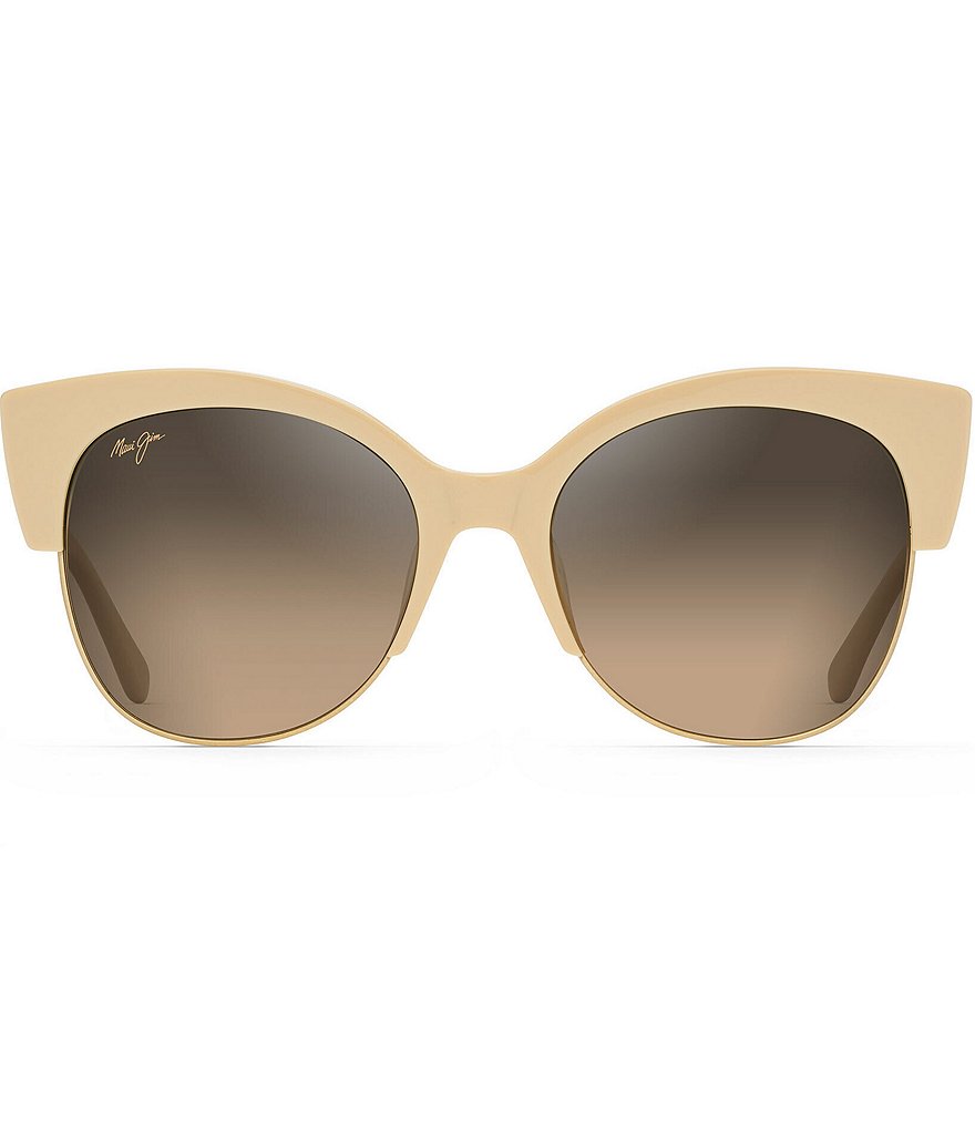 Модные солнцезащитные очки Maui Jim Mariposa PolarizedPlus2 56 мм, слоновая кость