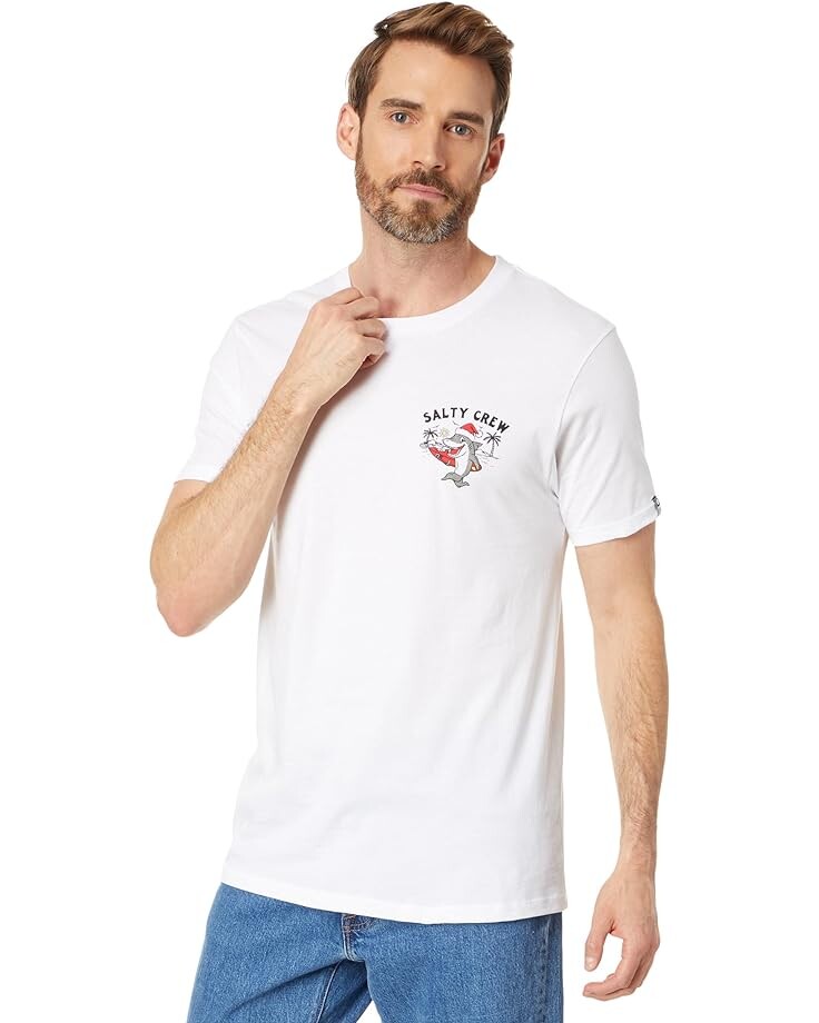 

Футболка Salty Crew Santa Shark Short Sleeve Tee, белый