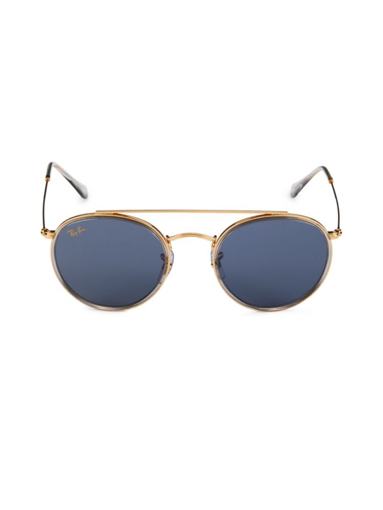 

Круглые солнцезащитные очки-авиаторы 51MM Ray-Ban, цвет Blue Gold