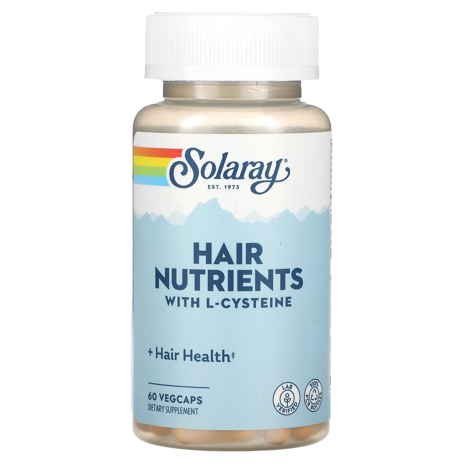 цена Пищевая добавка Solaray для волос, 60 капсул