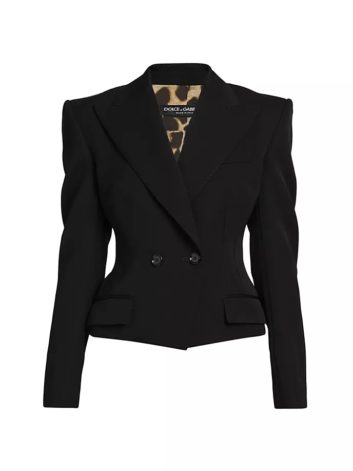 

Однобортный пиджак из смесовой шерсти Dolce&Gabbana, цвет nero