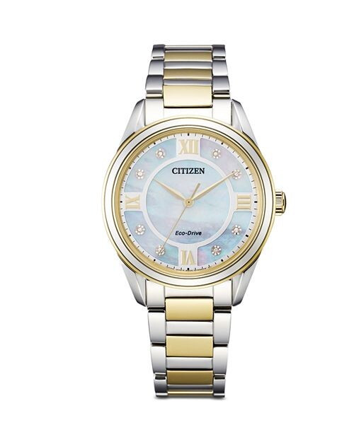 

Часы Eco Drive Arezzo с бриллиантами, 32 мм Citizen, цвет White