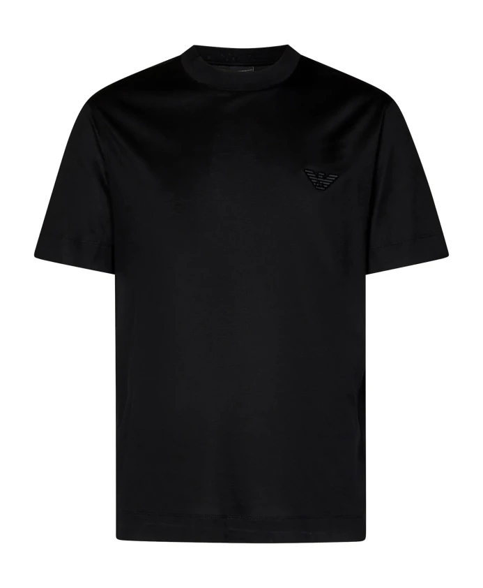 

Футболка с круглым вырезом и логотипом Eagle Emporio Armani, черный